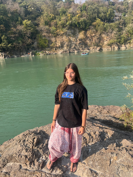 Krishna Vision Embroidered Patch Tee – Vintage Black