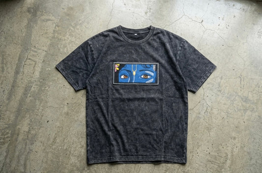 Krishna Vision Embroidered Patch Tee – Vintage Black