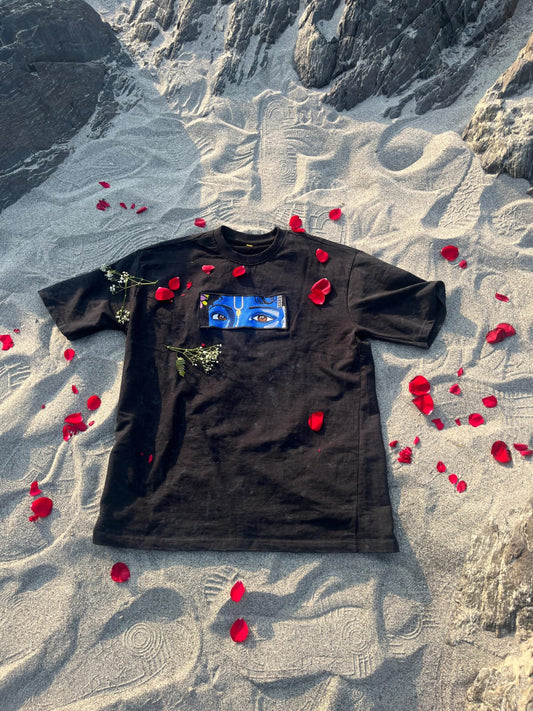 Krishna Vision Embroidered Patch Tee – Vintage Black